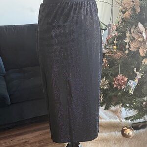 Elegant Black Midi Skirt